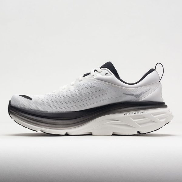 HOKA Bondi 8 Men’s White/Black - Image 2