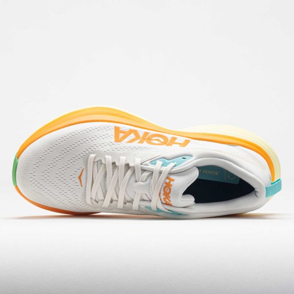 HOKA Bondi 8 Men’s Blanc de Blanc/Solar Flare - Image 3