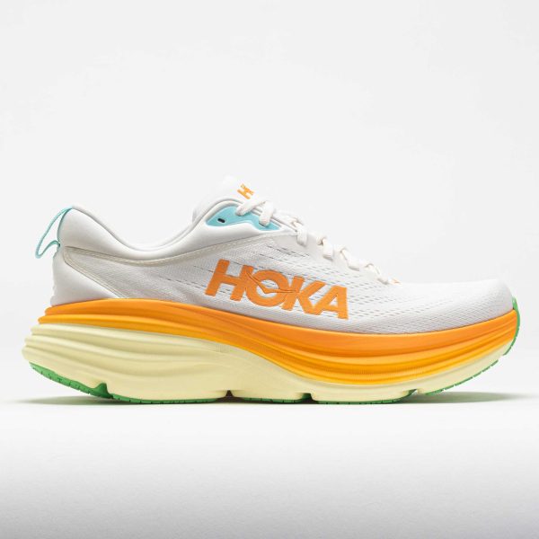 HOKA Bondi 8 Men’s Blanc de Blanc/Solar Flare