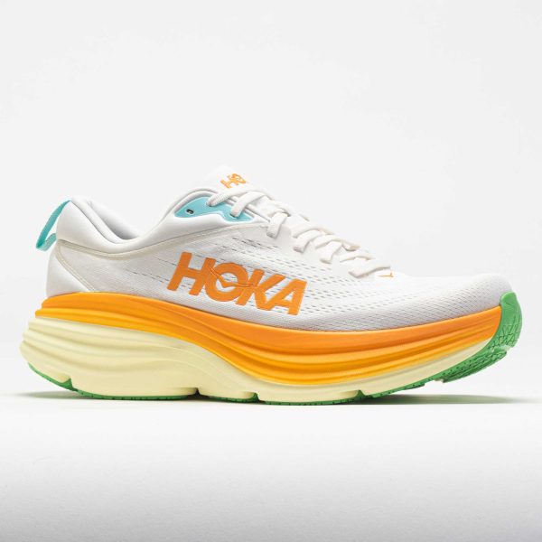 HOKA Bondi 8 Men’s Blanc de Blanc/Solar Flare - Image 5