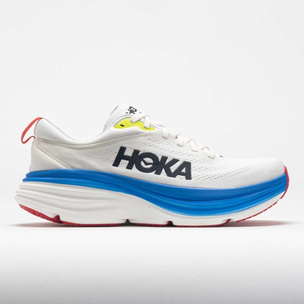 HOKA Bondi 8 Men’s Blanc de Blanc/Virtual Blue