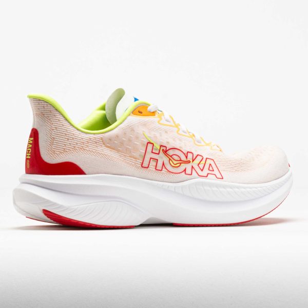 HOKA Mach 6 Men’s White/Solar Flare - Image 6