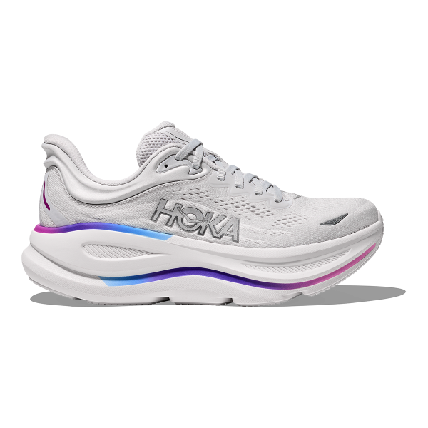 Hoka Women's Bondi 9 Cosmic Grey - White