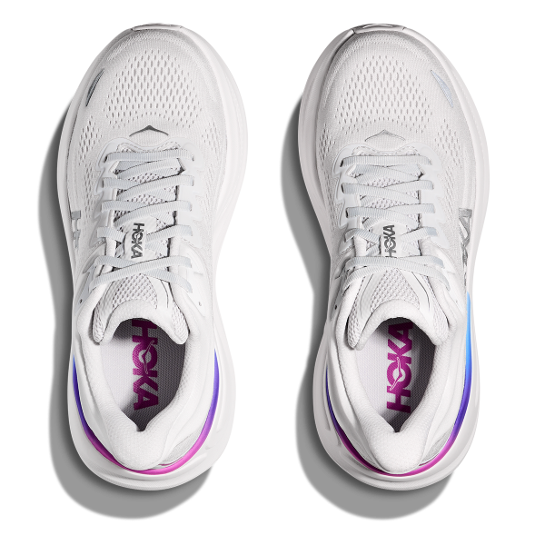Hoka Women's Bondi 9 Cosmic Grey - White - Image 3